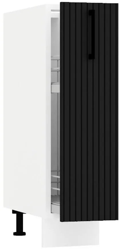 Skrinka do kuchyne  Kate d20 cargo + kôš čierny hrášok