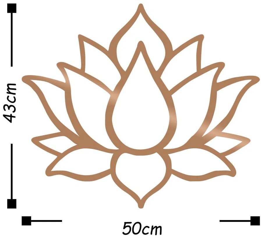 Nástenná dekorácia v zlatej farbe Wallity Lotus