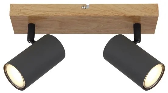 Globo 57911-2G - Bodové svietidlo ROBBY 2xGU10/35W/230V šedá/hnedá