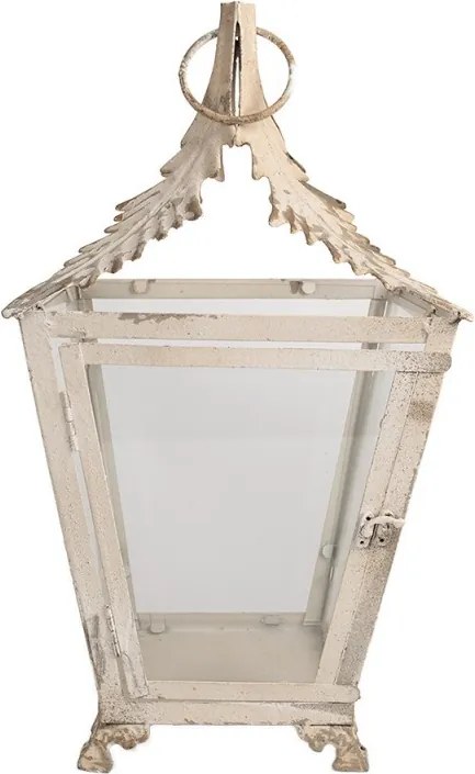 Béžovo-bronzová antik kovová lampáš Brocante - 126*26*47 cm