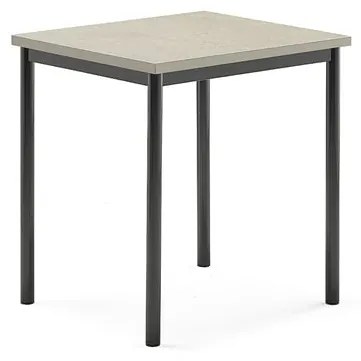 Stôl SONITUS, 700x600x720 mm, linoleum - svetlošedá, antracit