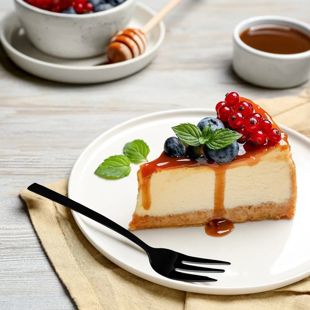 Čierne antikoro dezertné vidličky v súprave 2 ks Black – Orion