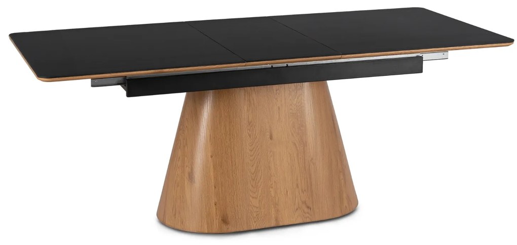 PROXIMA.store - Rozkladací jedálenský stôl LIZBONA FARBA: čierna, konštrukcia: dub