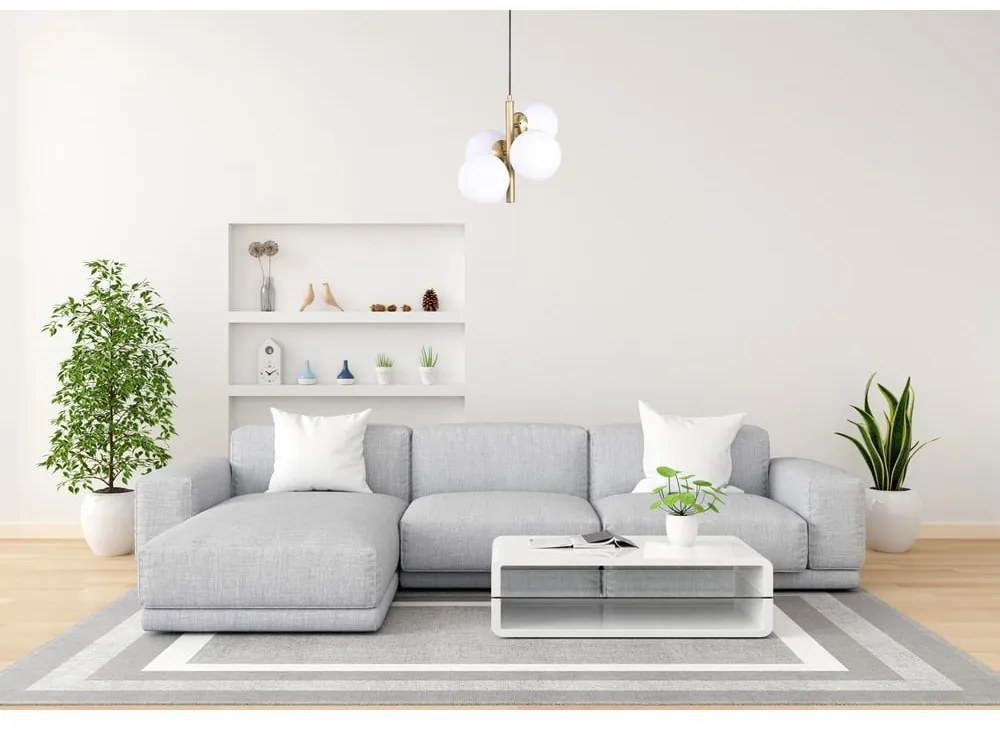 Biele/v zlatej farbe závesné svietidlo so skleneným tienidlom ø 15 cm Forte – Squid Lighting