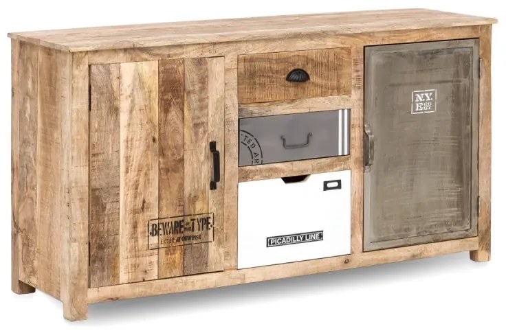 furniture-nabytek.cz - Masívny príborník Pune z mangového dreva, lakovaný, prírodná farba