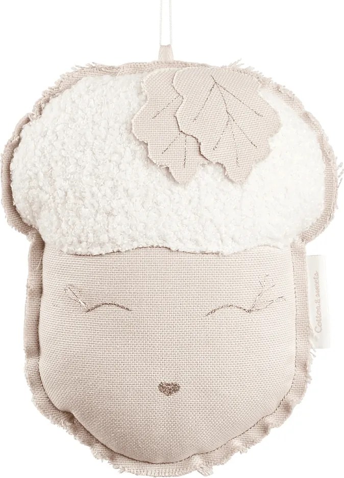 Závesná dekorácia dubový orech púdrovo ružová 23x29x10cm