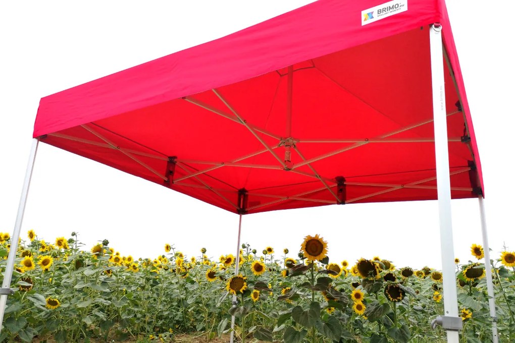 BRIMO Párty stan 4x6 m Premium (Alu) s 3 stenami – Rýchlorozkladací - s 3 stenami - Oranžová 17