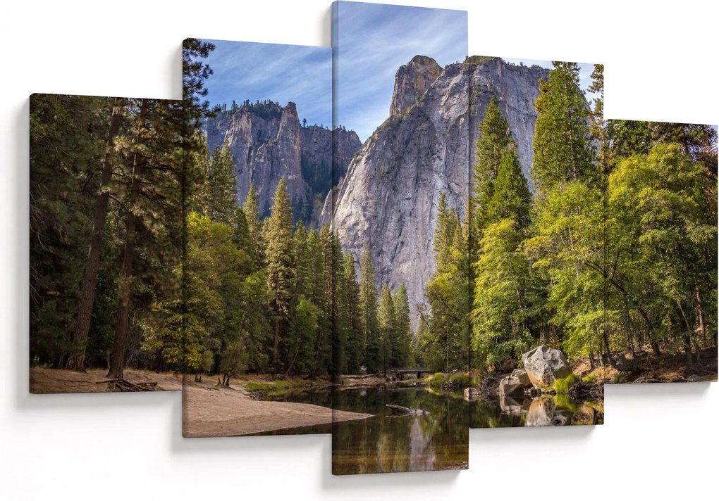 Obraz - Pod Yosemite skalou (150x105 cm)