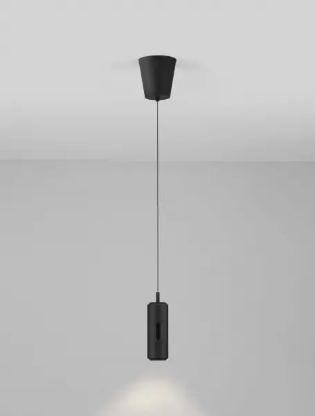 LED stmievateľný čierny moderný luster Holm