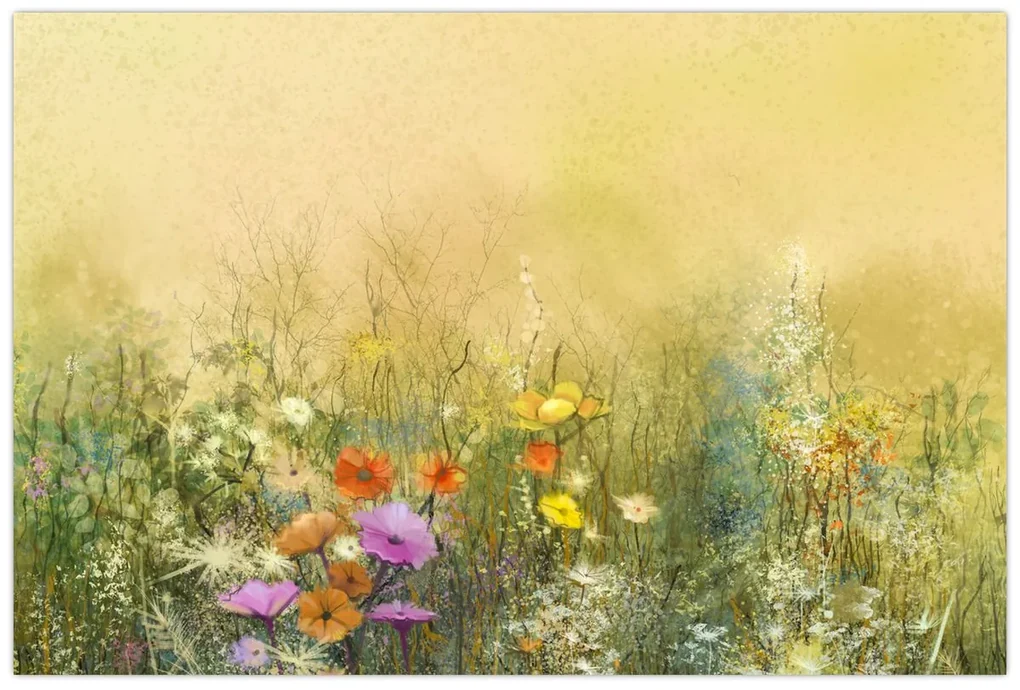 Obraz - Maľovaná lúka (90x60 cm)