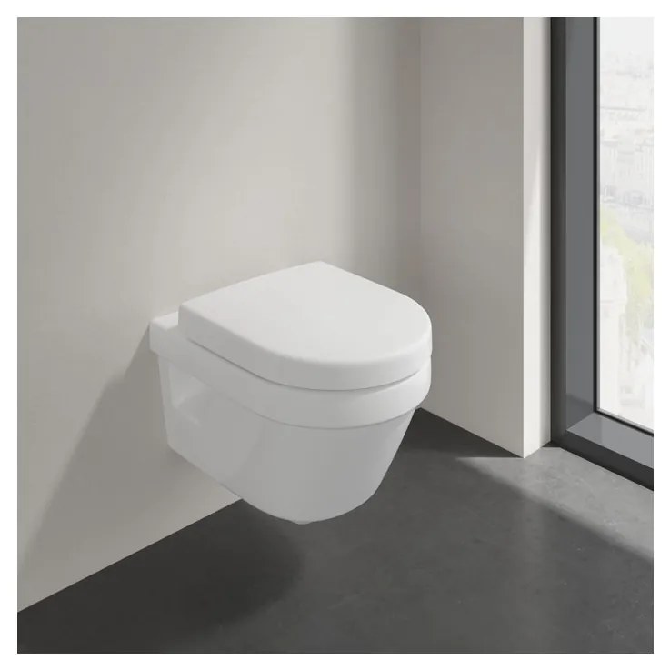Villeroy & Boch Architectura - WC sedátko s poklopom Compact, QuickRelease, SoftClose, alpská biela 9M66S201