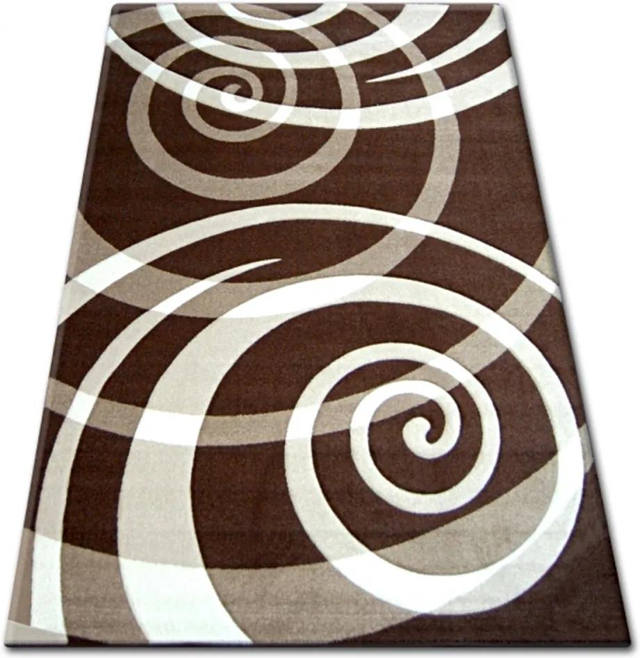 Kusový koberec Špirálky hnedý, Velikosti 160x220cm