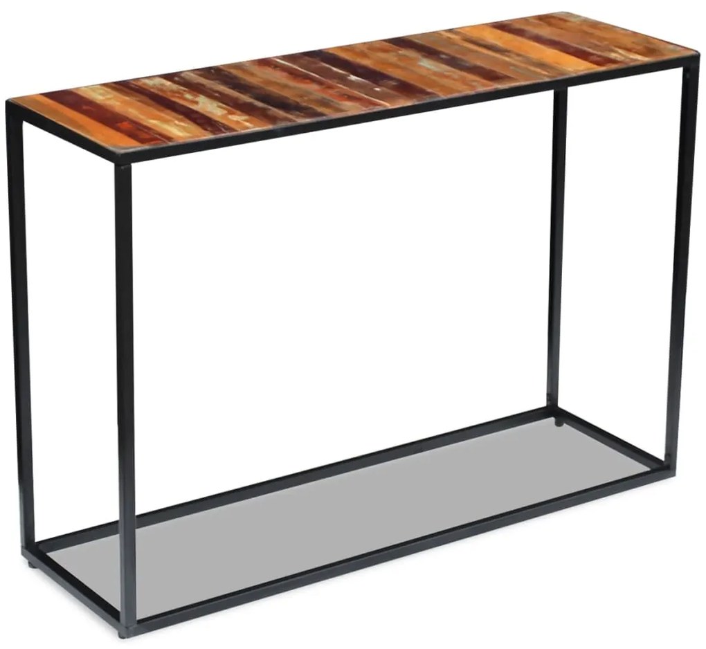 vidaXL Konzolový stolík, recyklovaný masív 110x35x76 cm