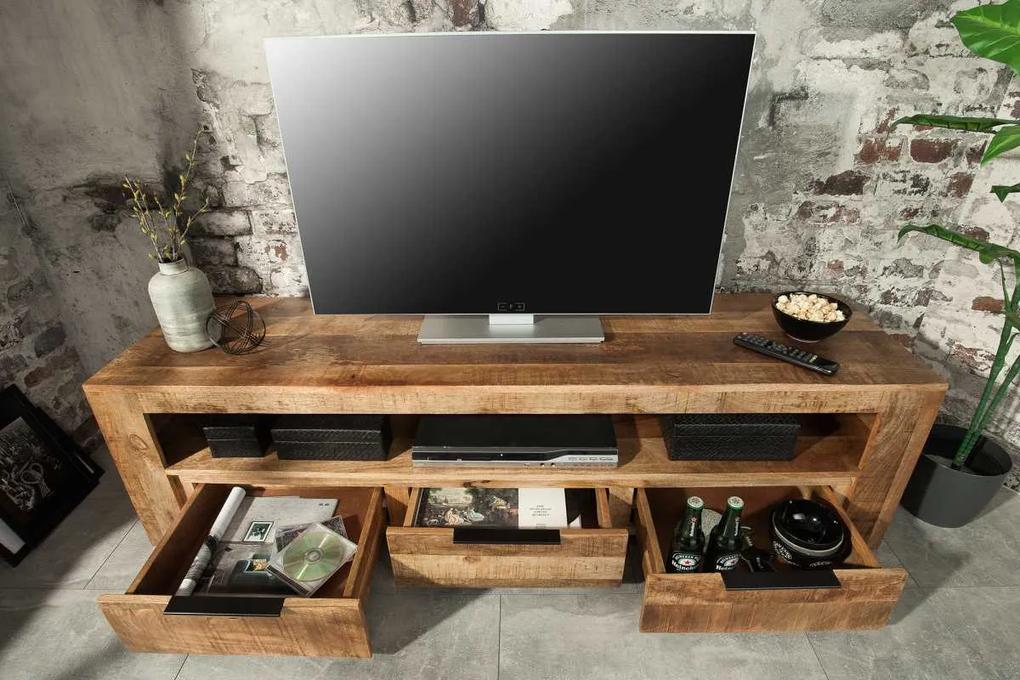Dizajnový TV stolík Thunder 170 cm mango