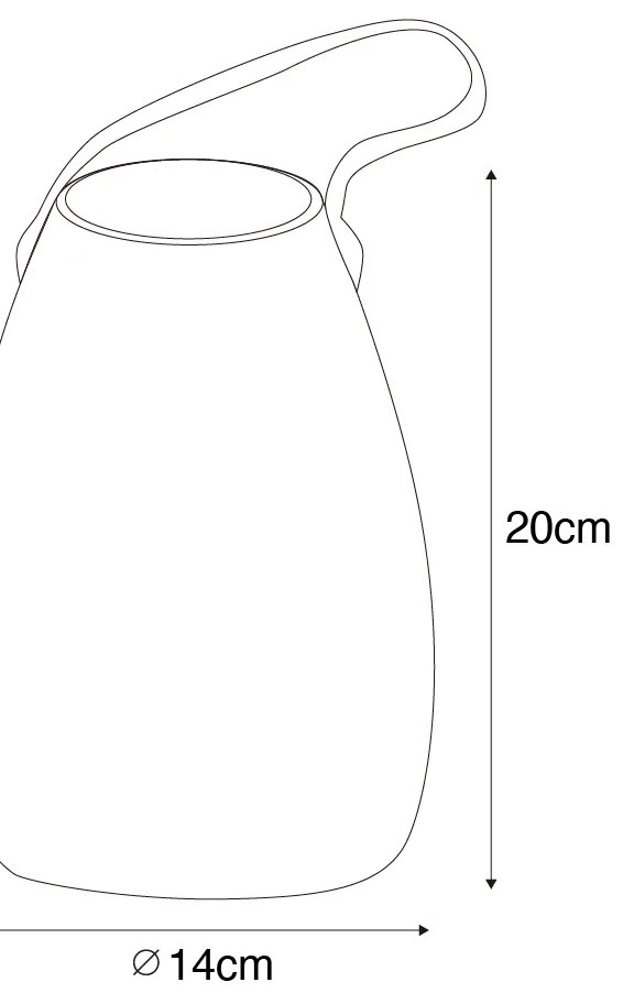 Sada 2 stolových lamp bielych RGBW nabíjateľných IP54 - Pion