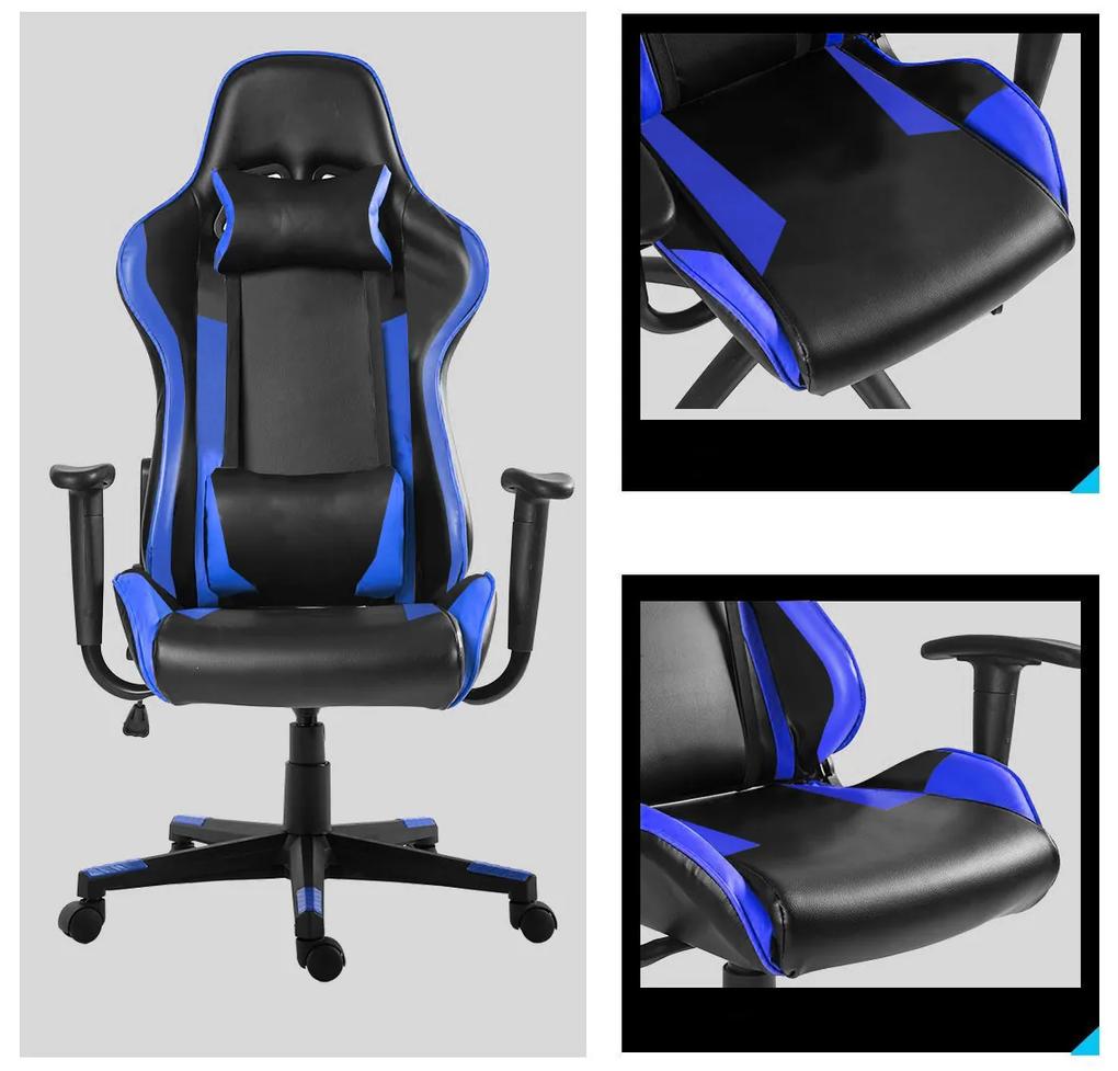 Gamer stolička v rôznych farbách- pro- modrá