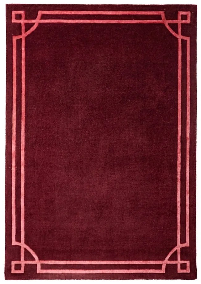 Vínový ručne tkaný vlnený koberec 160x230 cm Gatsby – Flair Rugs
