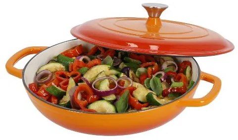 Silvercrest® Liatinová servírovacia panvica, Ø 30 cm (oranžová) (100393085)