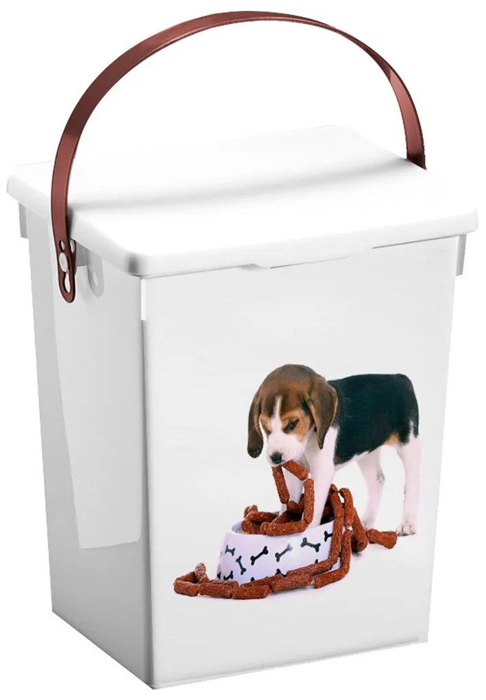 Úložný box Dog, 18x23,5x16,5 cm, biela