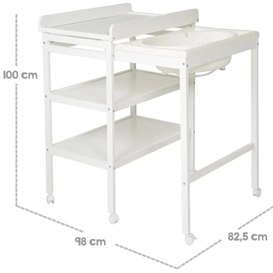 Biely prebaľovací pult Style grau – Roba