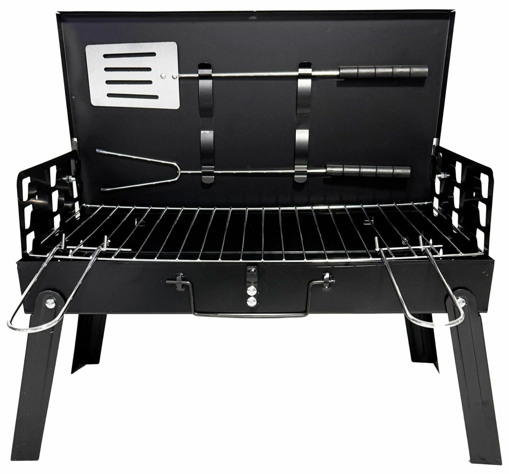 Skládací turistický gril BBQ1009 černý