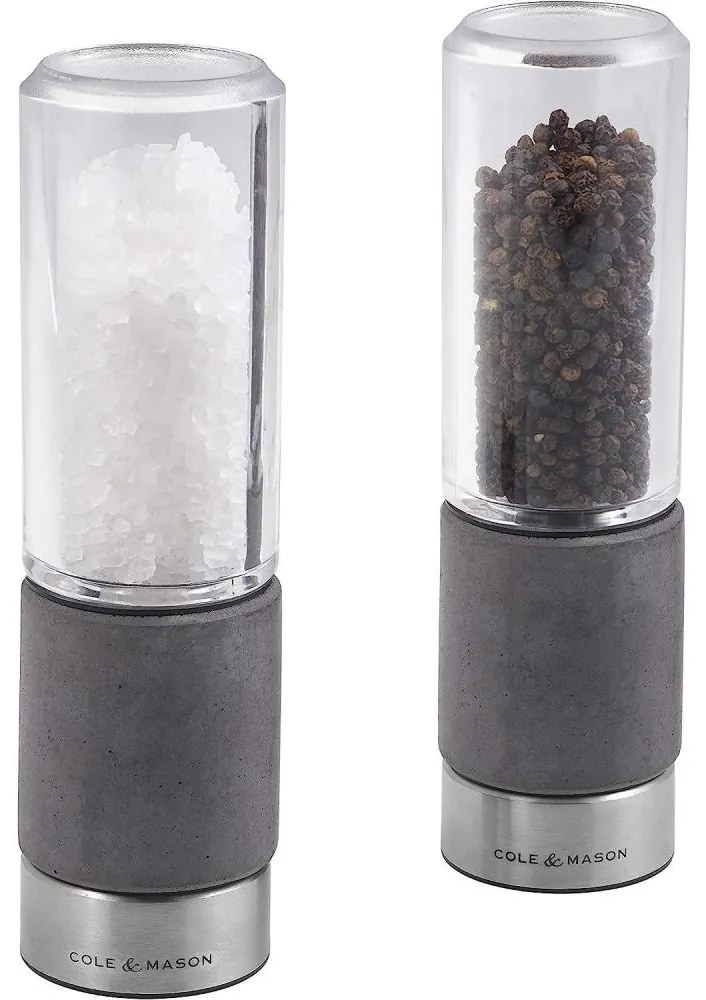 Cole&Mason Cole&Mason - Sada mlynčekov na soľ a korenie REGENT CONCRETE 2 ks betón 18 cm GG416