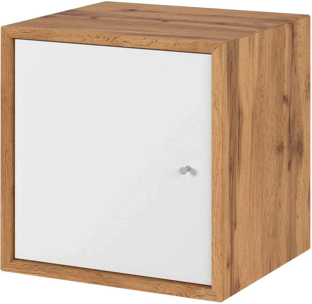 LIVARNOLIVING® Kombinovateľný regálový systém Cubo biely/dub (100265552)