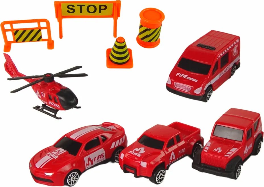 LEAN Toys Súprava hasičských áut s odťahovým vozom