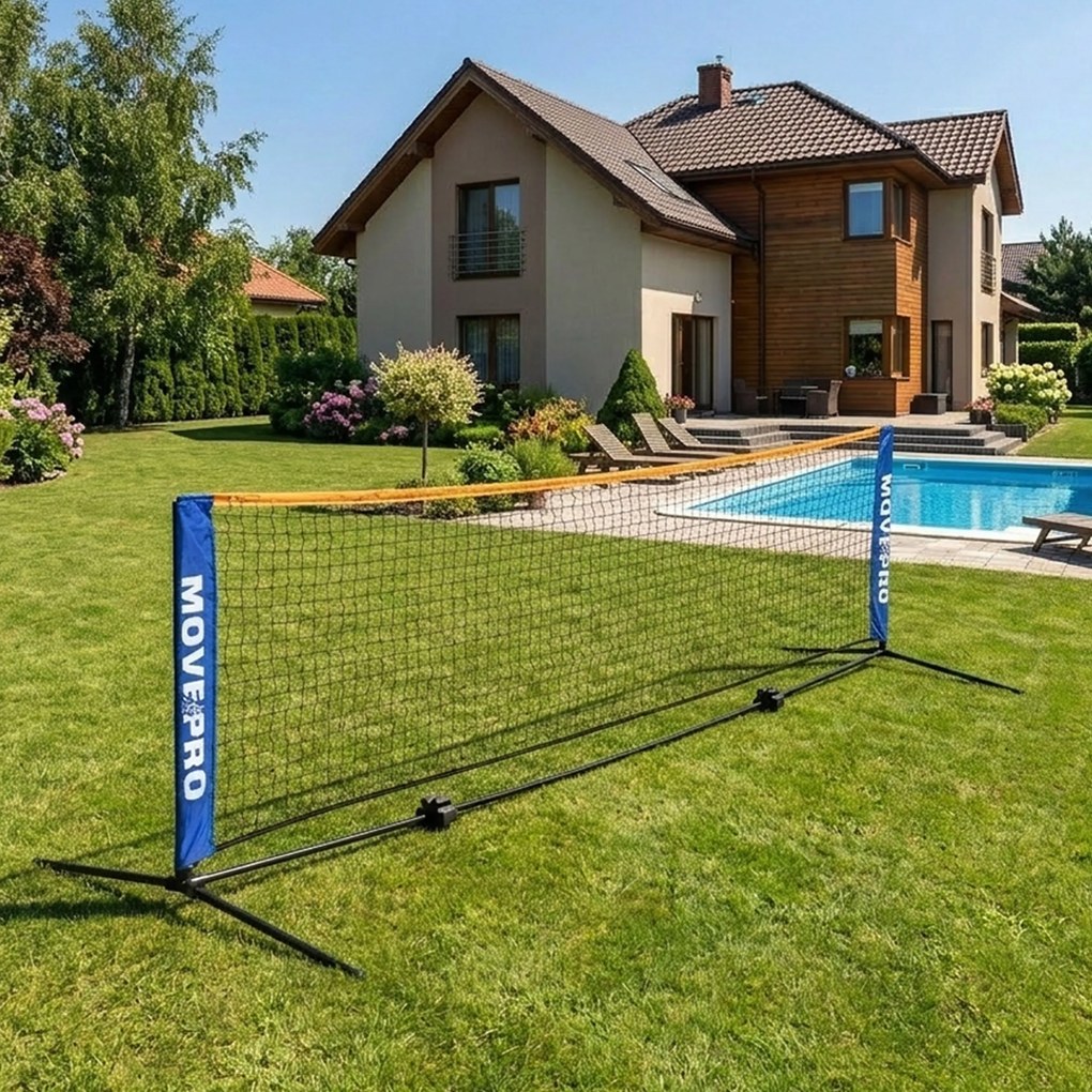 MOVEPRO Univerzálna sieť 3v1 305×140 cm – nastaviteľná, prenosná badminton/volejbal/tenis