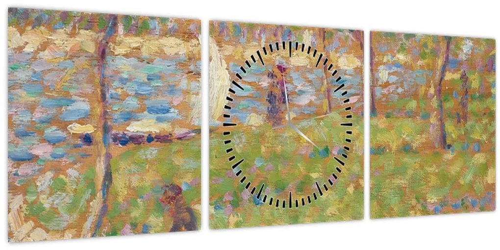 Obraz - Georges Seurat, Study for "La Grande Jatte", reprodukcia (s hodinami) (90x30 cm)