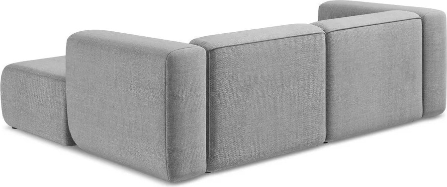 Svetlosivá rohová pohovka (pravý roh/s leňoškou) Ekahi – Makamii