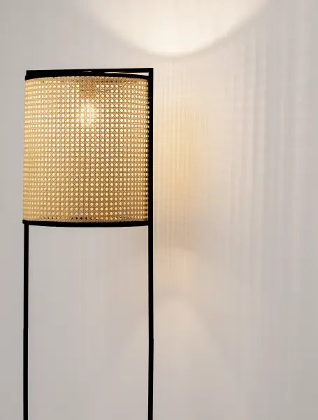 LED prírodno-čierna stojaca lampa Erto