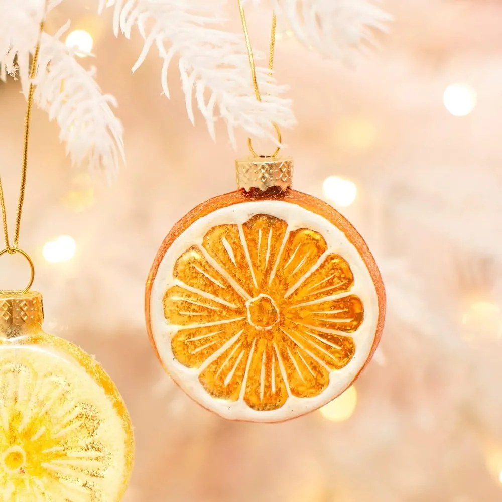Sklenená vianočná ozdoba Orange – Sass &amp; Belle