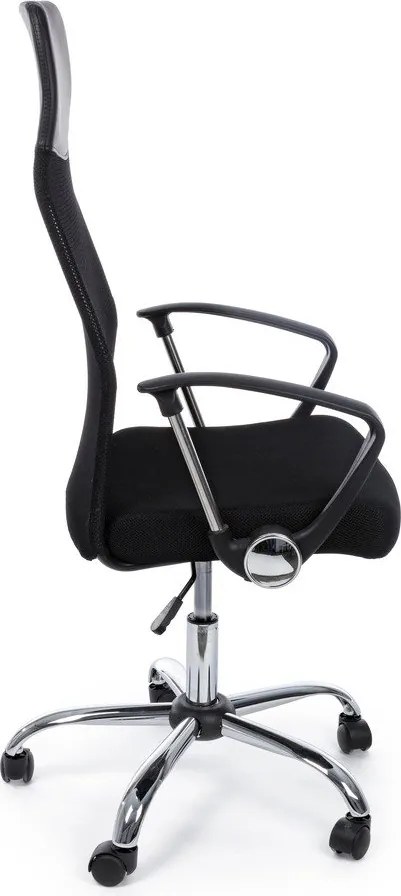 Čierna čalúnená kancelárska stolička Dakar – Yes Everyday