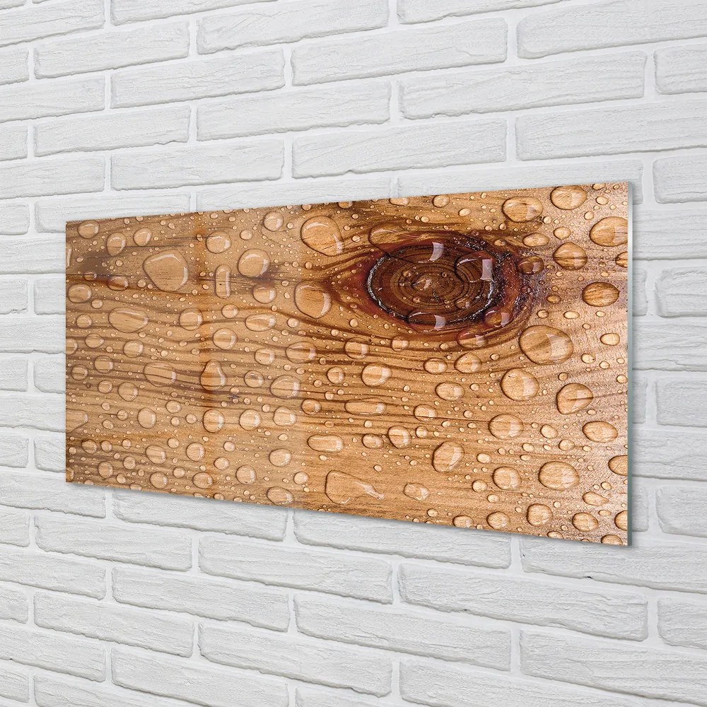 Obraz plexi Kvapky vody dreva 100x50 cm