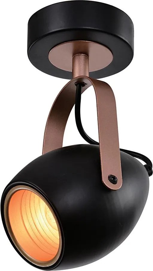 Bodové svietidlo ANICA 1xE14/40W/230V čierna/medená