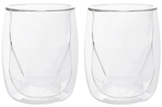 Sada dvoch pohárov CEMBRA MODERN s dvojitým dnom 888873 280 ml