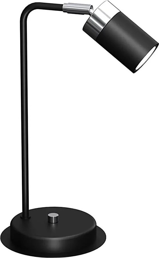 Stolná lampa JOKER 1xGU10/25W/230V čierna/lesklý chróm