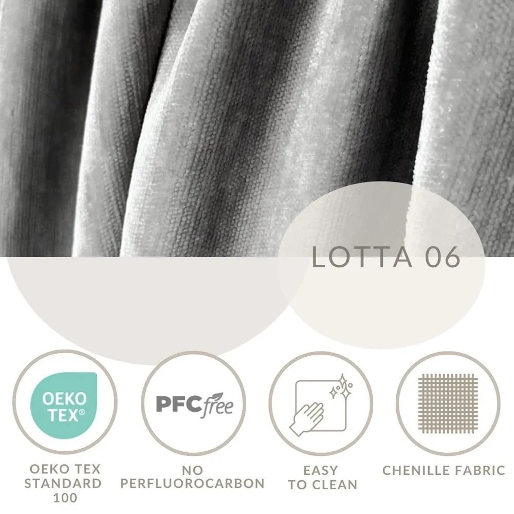 Svetlosivá čalúnená dvojlôžková posteľ s úložným priestorom s roštom 180x200 cm Aruba L – Maison de Rêve