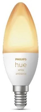 PHILIPS HUE Múdra LED stmievateľná žiarovka HUE, E14, B39, 4W, 470lm, teplá biela-studená biela