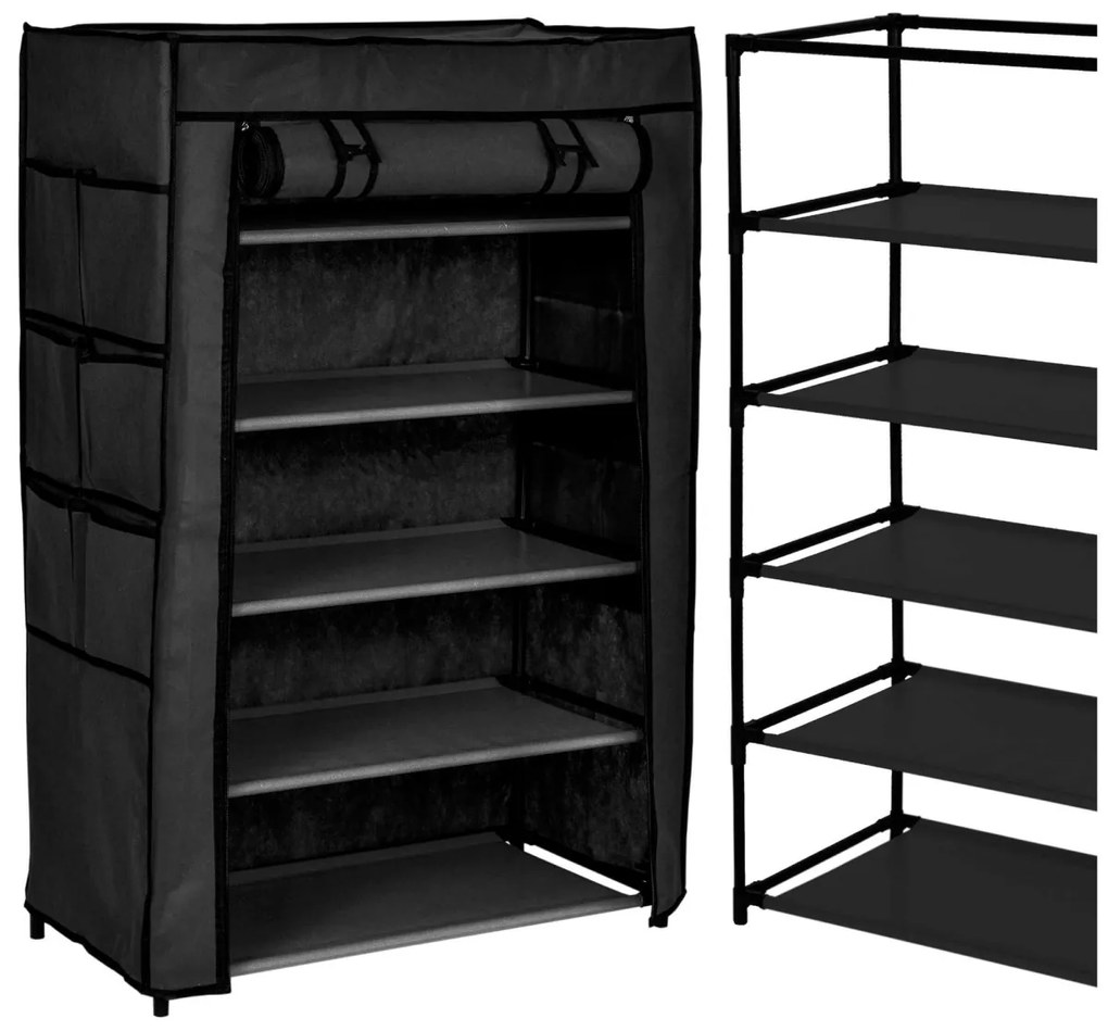 Textilný botník Mona čierny