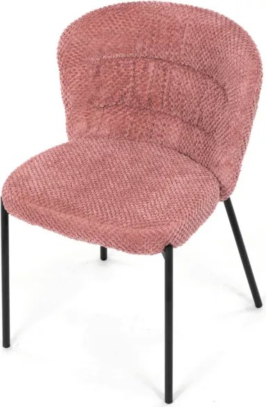 Jedálenská stolička bouclé, ružová CT-W1077 PINK2