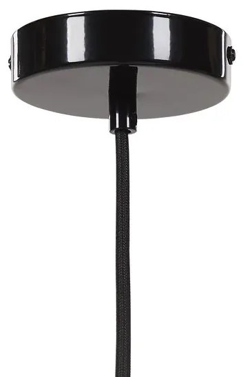 Závesná kovová lampa čierna ISKAR Beliani