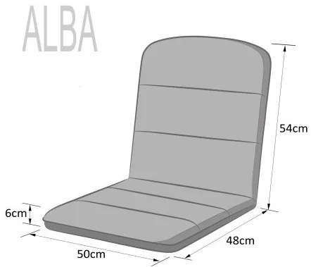 Vankúš na záhradnú stoličku ALBA modré lístie