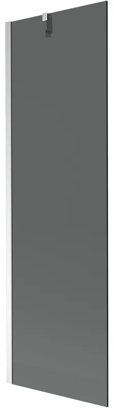 Mexen Next, vaňová zástena 1-krídlová 60 x 150 cm, fixné krídlo, 6 mm šedé sklo, chrómový profil, 895-060-000-00-40-01
