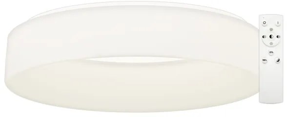 Top Light - LED stmievateľné stropné svietidlo HALO LED/60W/230V, priemer 60 cm, biela + diaľkové ovládanie