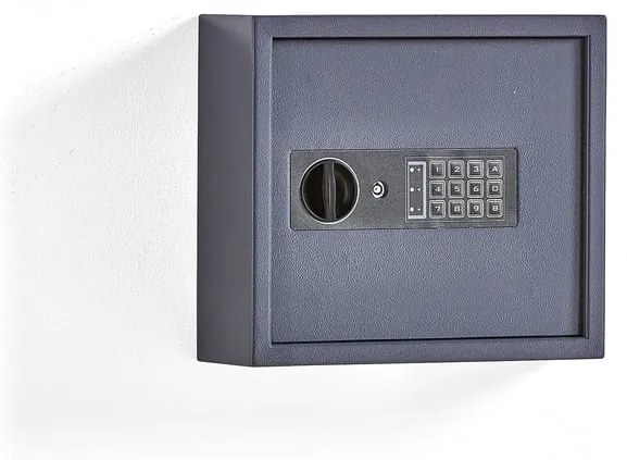 Skrinka na kľúče BARKER, vybavená kódovým zámkom, 25 háčikov, šedá