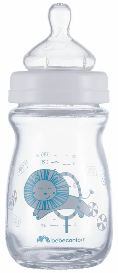 Dojčenská fľaša Emotion Glass 130ml 0-6m White