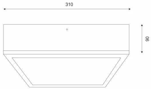 Stropné svietidlo NATURAL SQUARE 2xE27/15W/230V 31x31 cm borovica/čierna