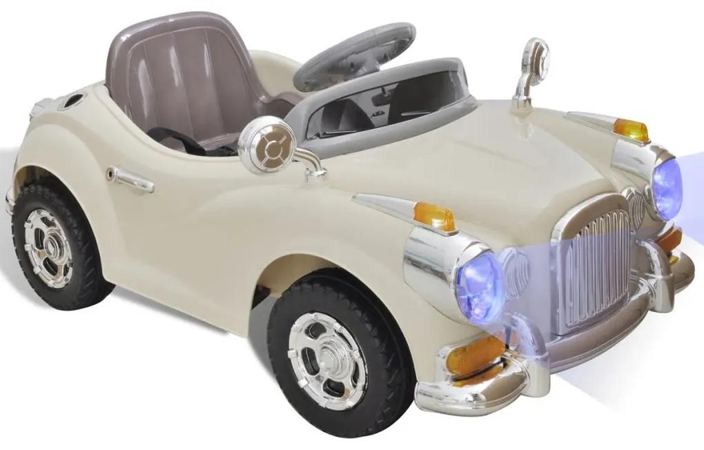 vidaXL Detské autíčko napájané batériou (Béžové)